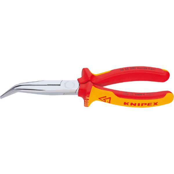 Knipex VDE-Langschnabelzange DIN 5745 gebogen Länge 200 mm
