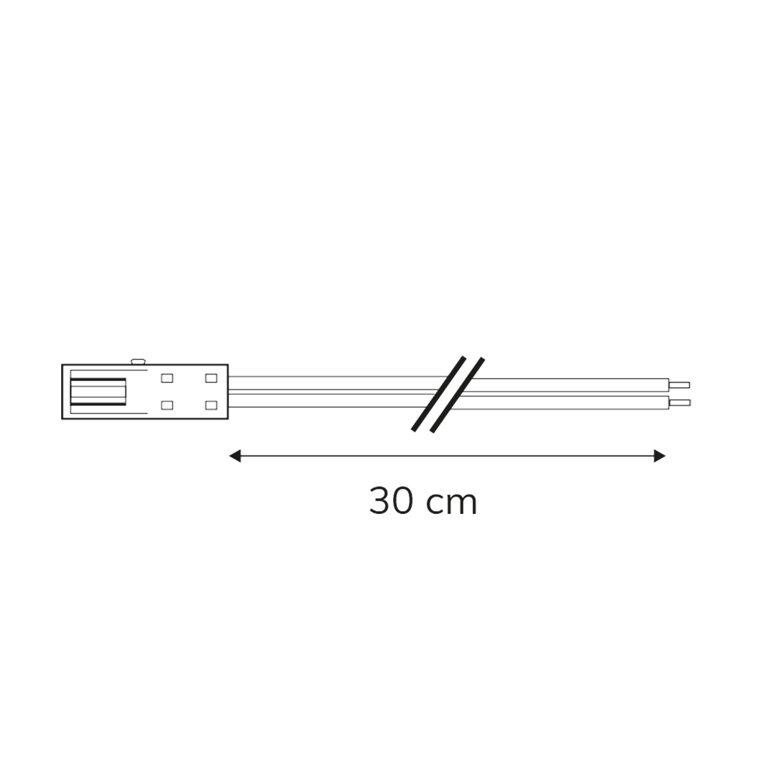 ISOLED MiniAMP Anschlussbuchse female 30cm 2-polig weiß max. 3A