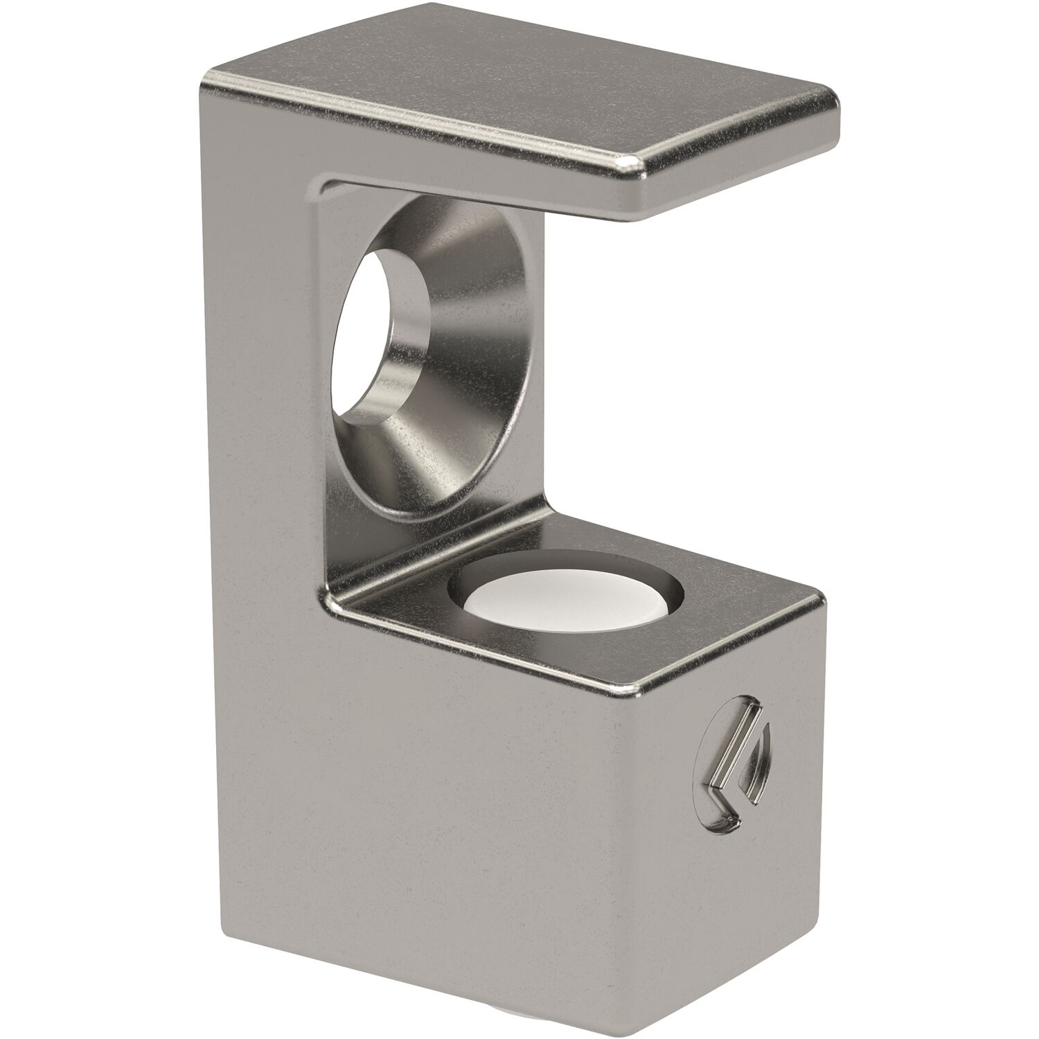 ITALIANA ferramenta Glasbodenträger GRACE zum Schrauben, 8 mm Glas, Zamak vernickelt