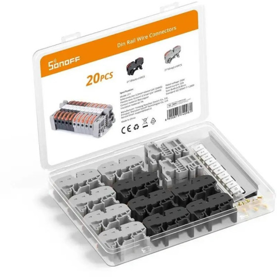 Sonoff Verbindungsklemmen Set für Hutschiene (20Stk)