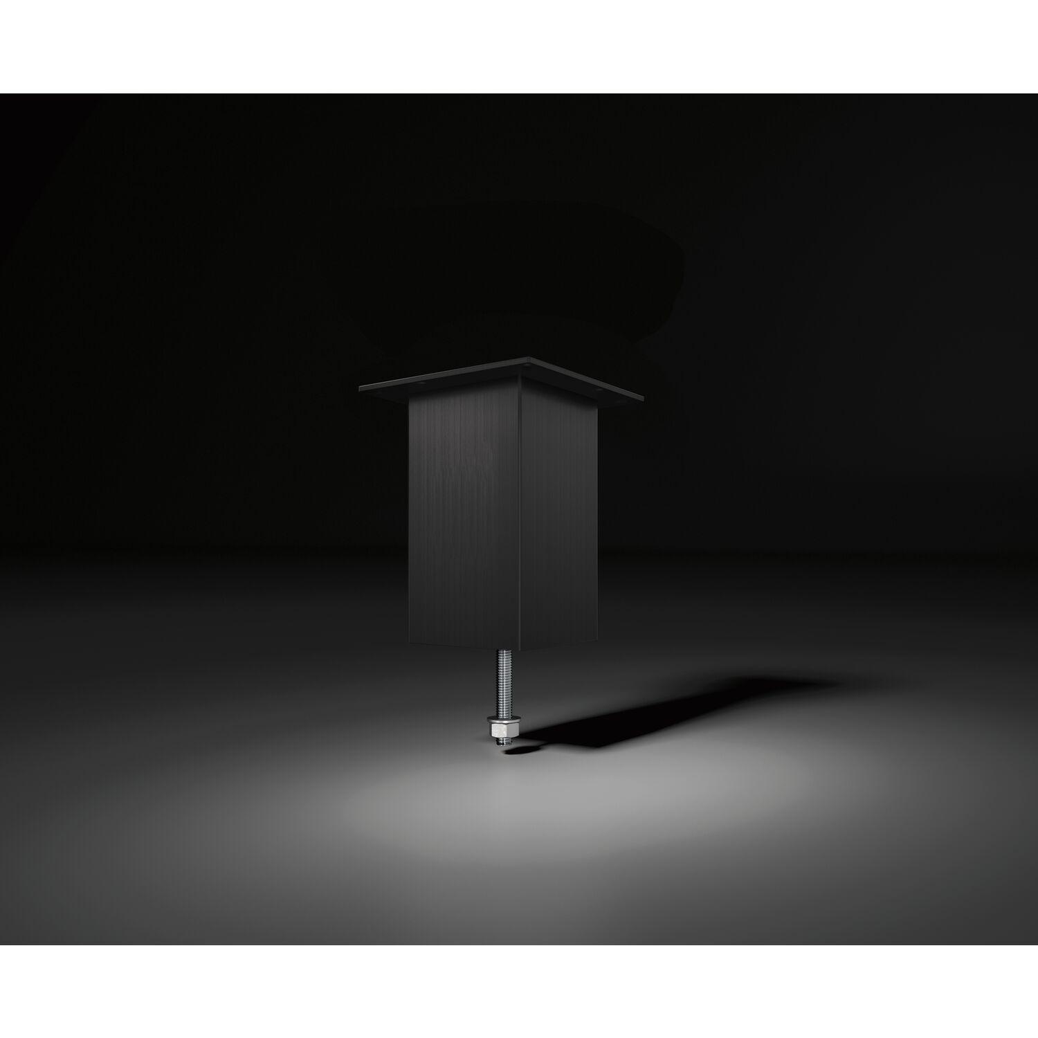 Barkonsole Jumbo 80 x 80 x 170 mm gerade Aluminium Schwarz
