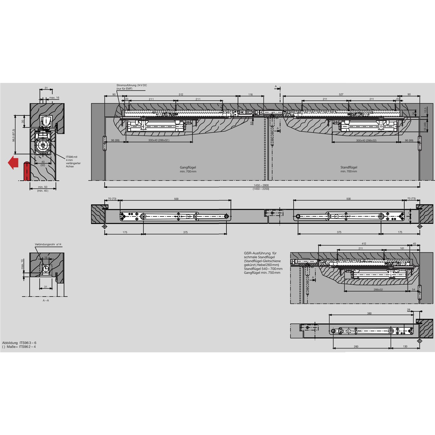 dormakaba Gleitschiene G 96 GSR-EMF K8/K12