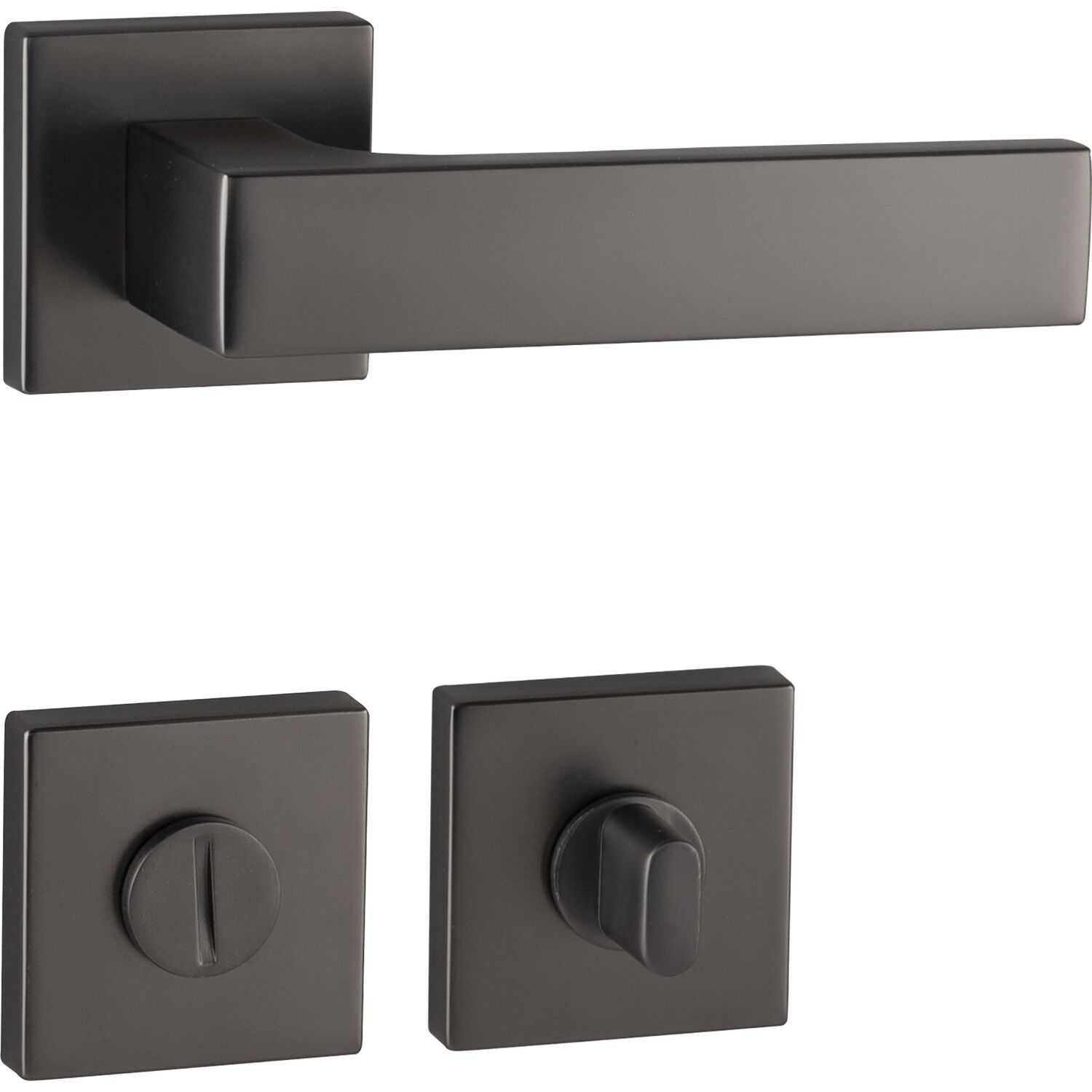ninka MARCHESI Drückergarnitur BUDAPEST Rosette WC, 38-45 mm, Zamak vernickelt dunkel