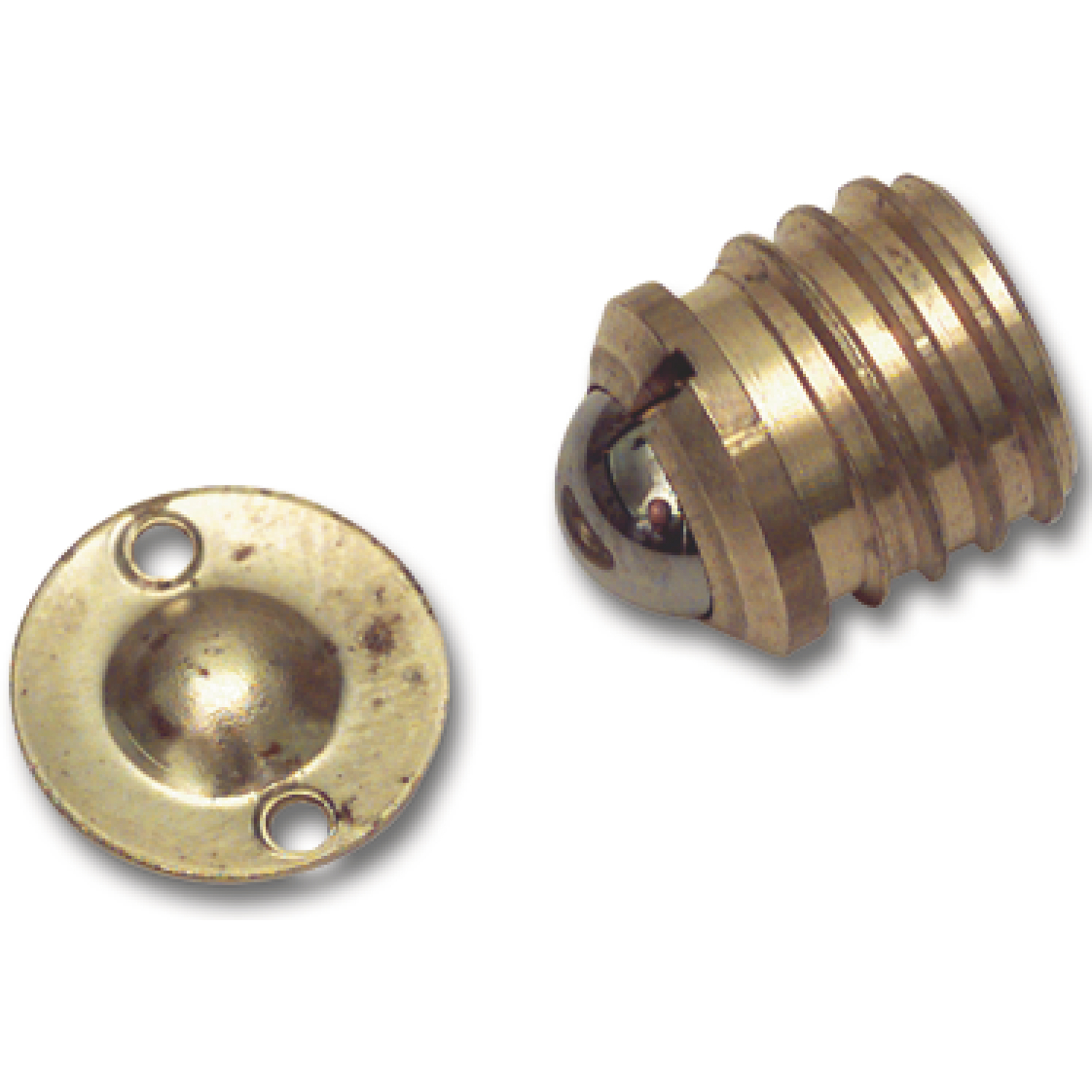 Kugelschnapper, Bohr-ø 9mm, Messing poliert