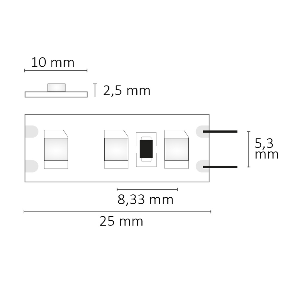 ISOLED LED SIL840 Flexband 12V DC 9,6W IP20 4000K 5m Rolle 120 LED/m