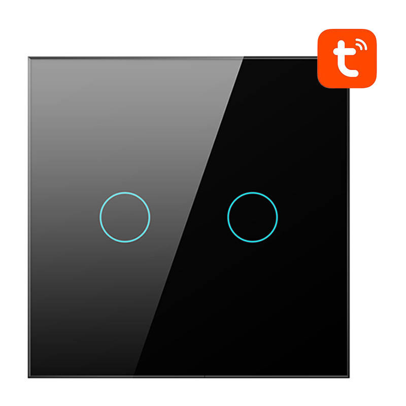 Avatto Smart Lichtschalter WiFi 2fach (schwarz)