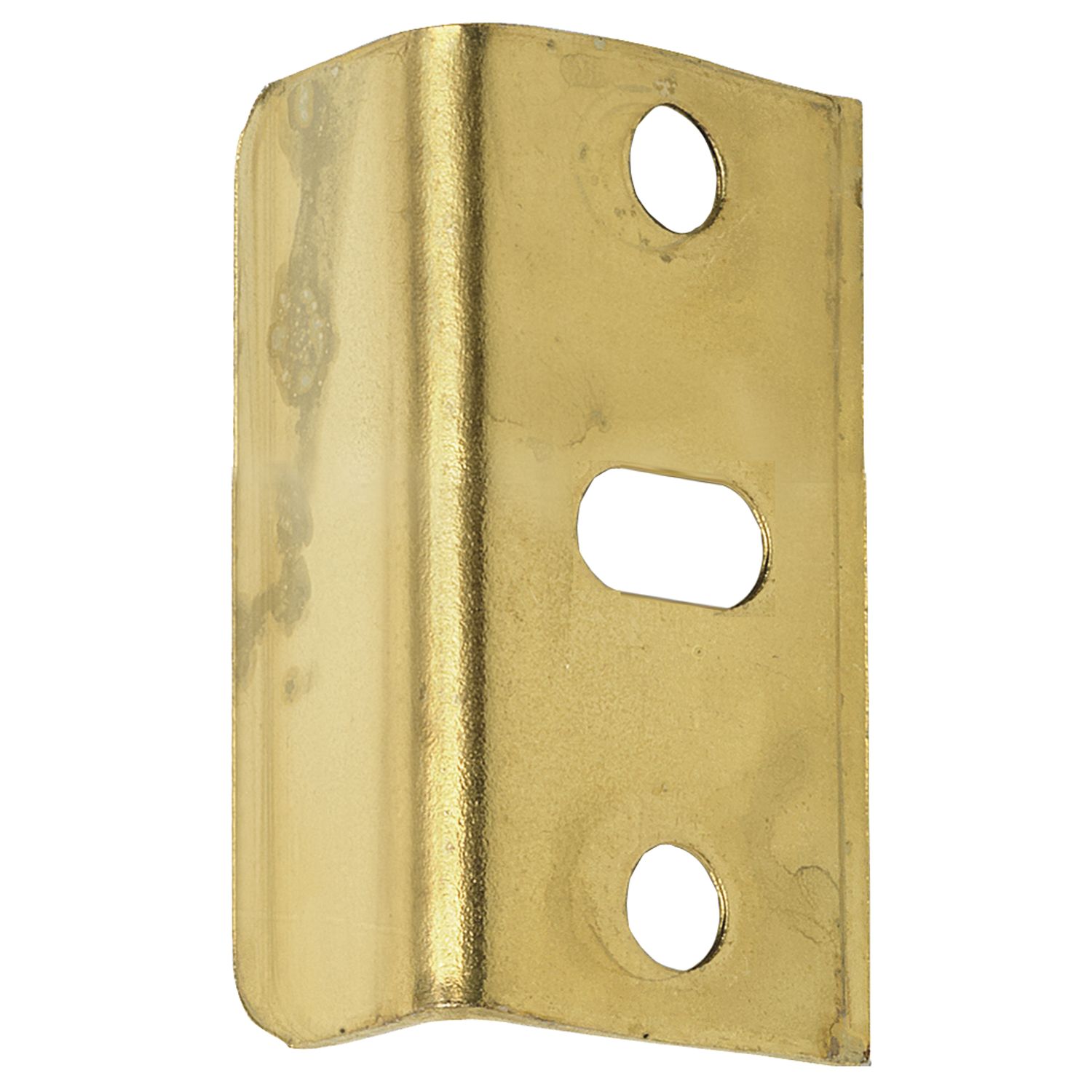 Winkelschließblech 30x11x11 mm, Stahl vermessingt