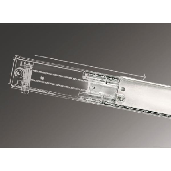Ausziehtischführung TOPSLIDE, Auszugsweg 620 mm, Länge 1000 mm, Stahl/Aluminium ()