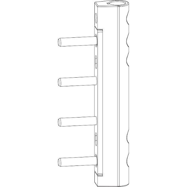Maco #227695 MACO Ecklagerband MAMMUT 180kg PVC, mit 5 mm Tragezapfen L=23 mm, weiß (227695)