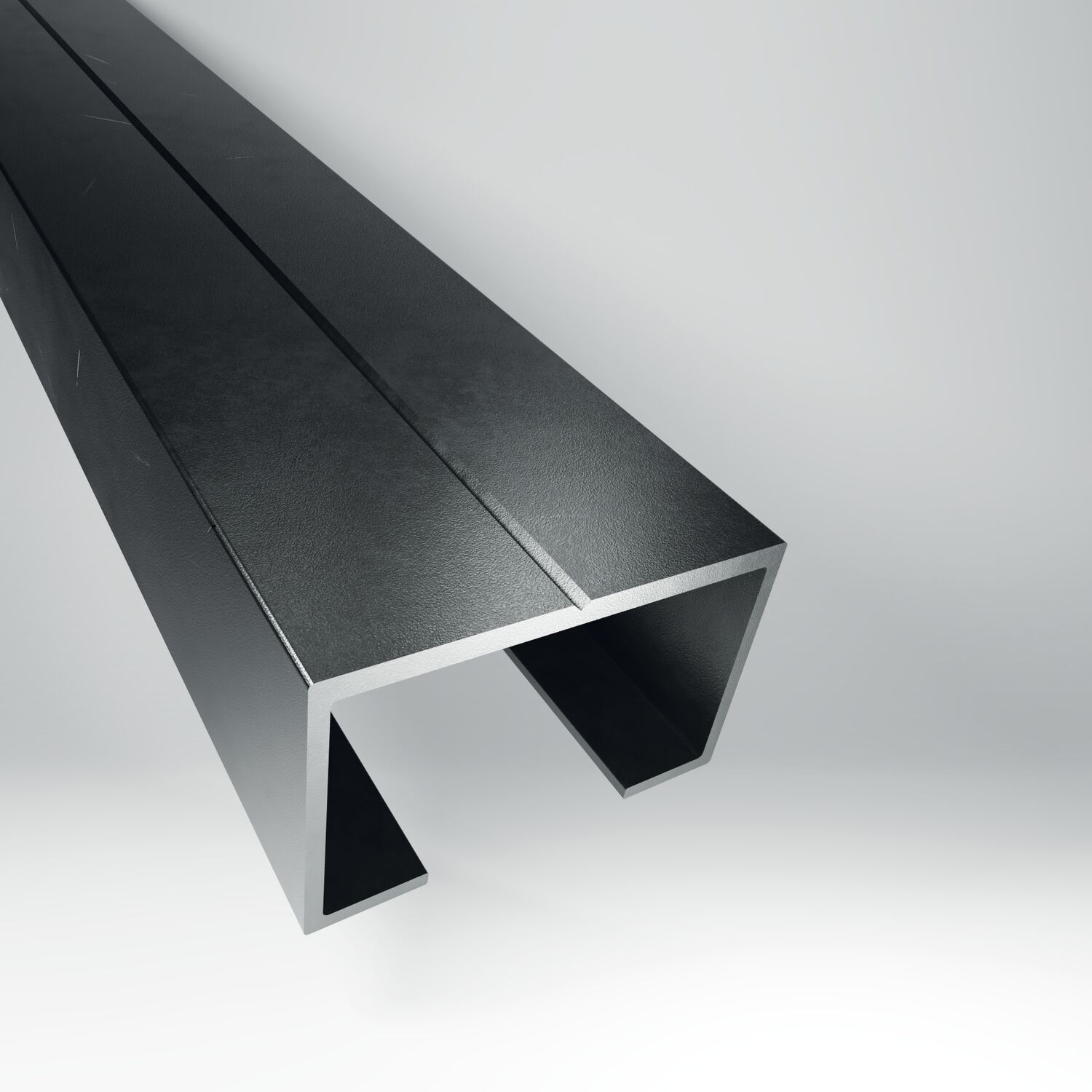 ninka Aluminium Terrassenprofil 54,5 x 35,3 mm anthrazit matt, ungelocht (6 m)