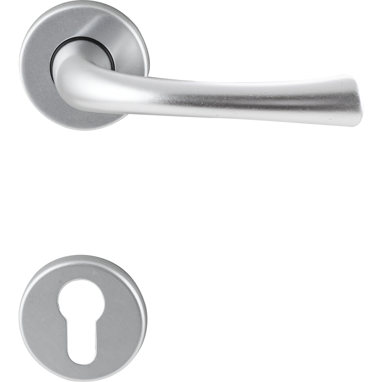 ninka Drückergarnitur FLORENZ - auf Rosette PZ, 38 - 42, Aluminium silber eloxiert