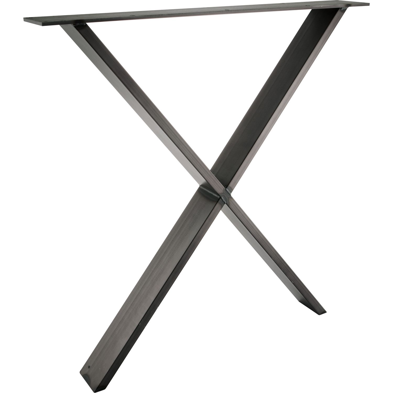 Simausrom Tischkufe X-Form Schwarzstahl schutzlackiert