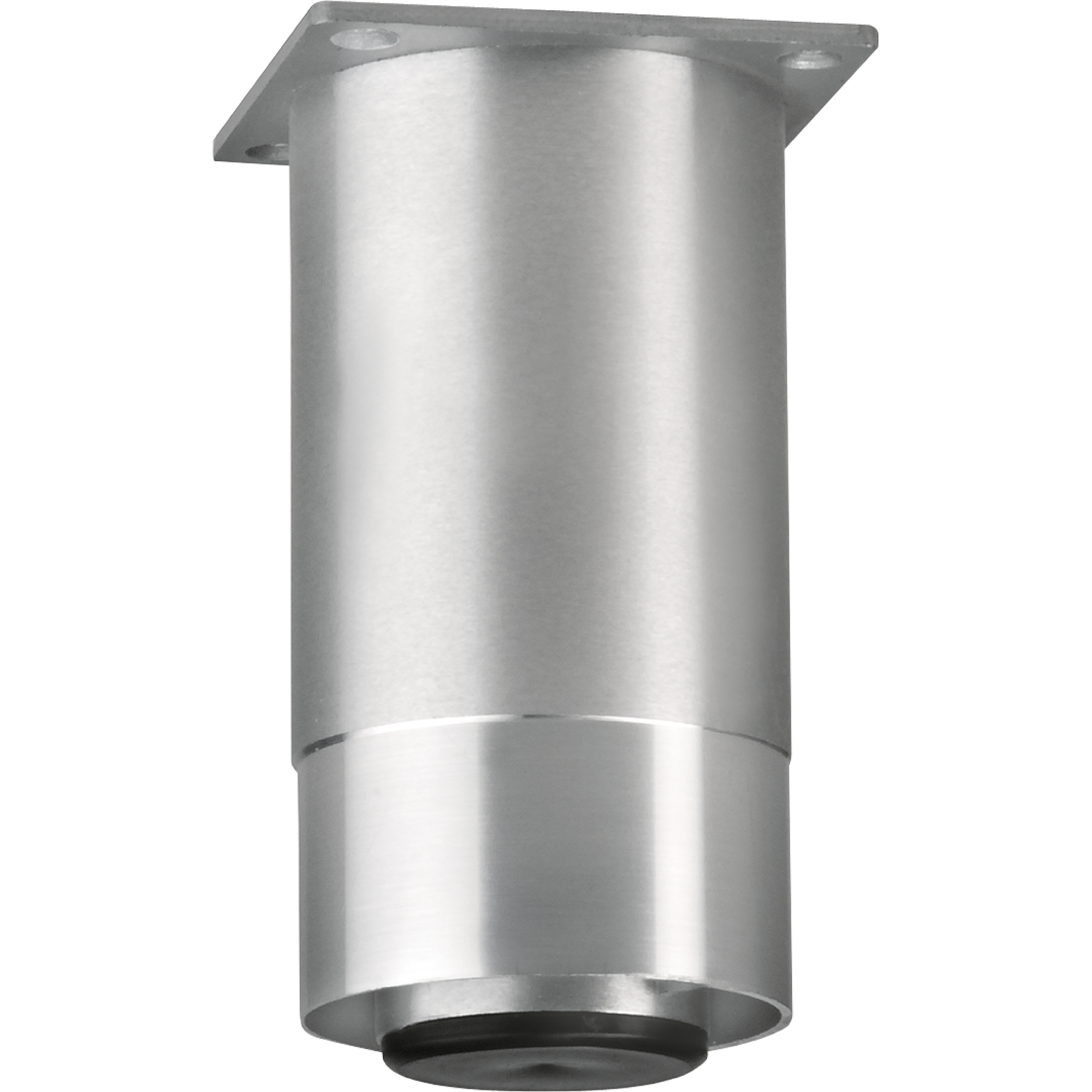 Dekorfuß Fuß ø 60 mm, Länge 160 mm, Aluminium matt geschliffen/glanz