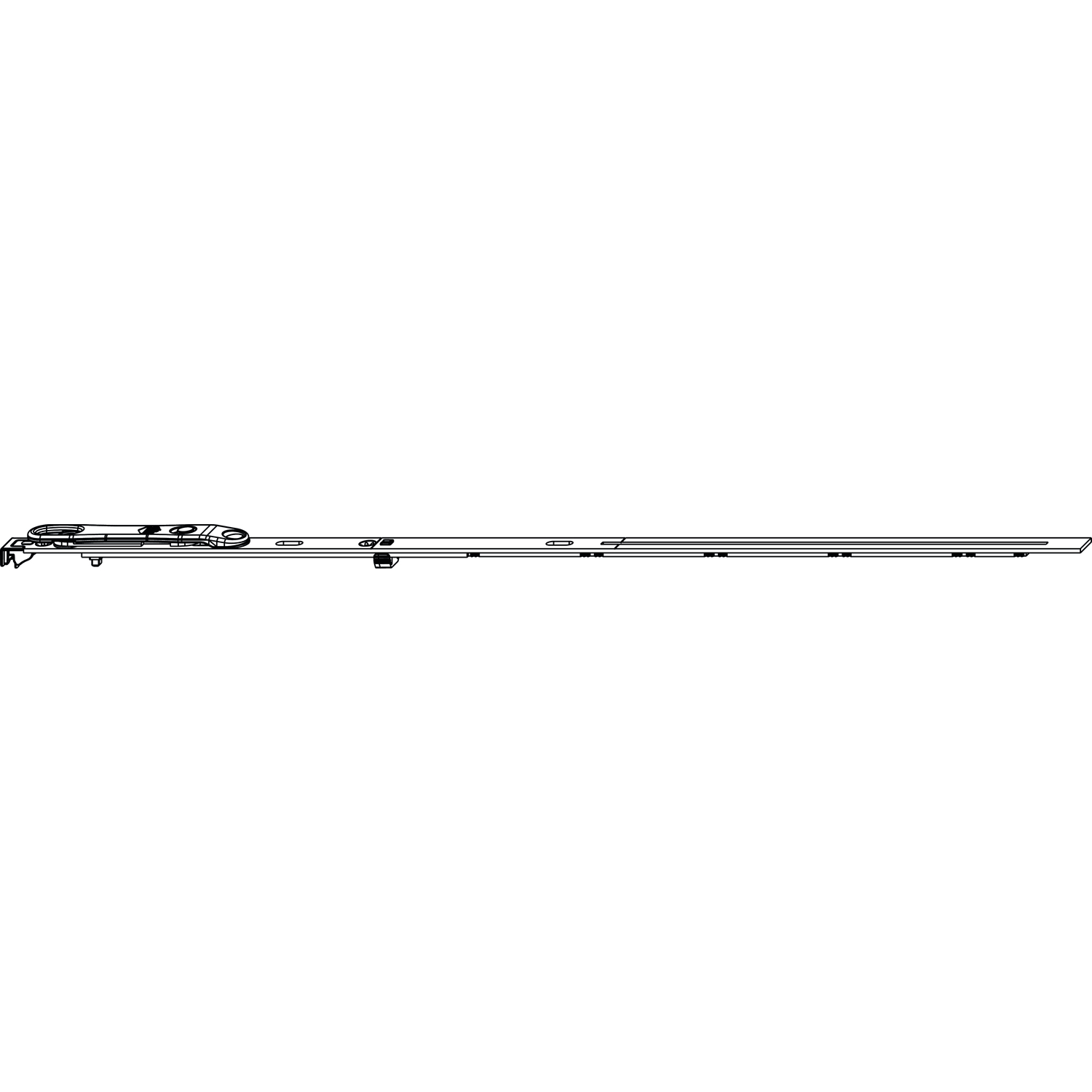 Maco #202873 MACO MM Stulpflügelgetriebe fix iS Beschlagsnut FFH 431-660 mm silber (202873)