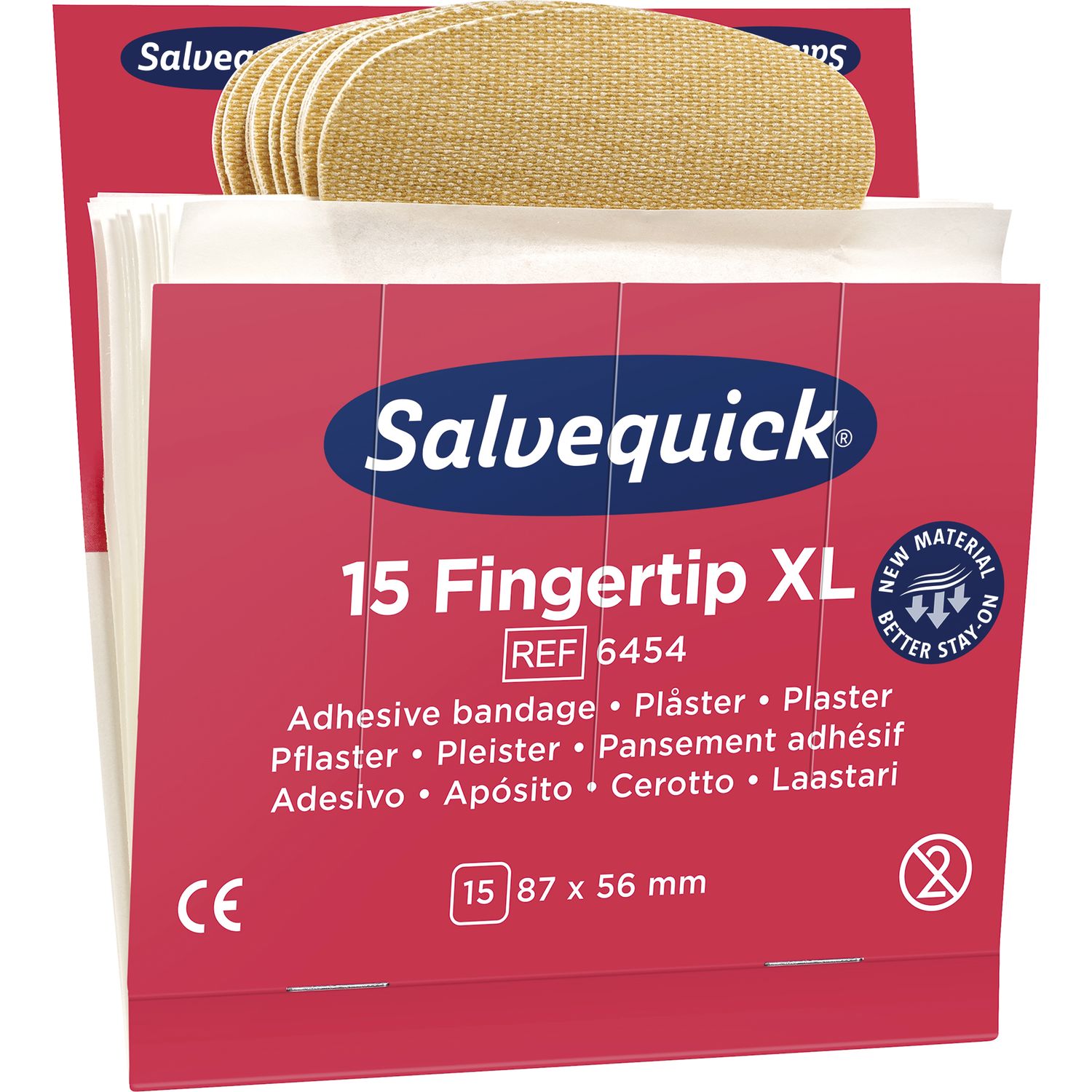 Cederroth SALVEQUICK Fingerkuppenpflaster REF 6454 zu Spender - 90 Stück