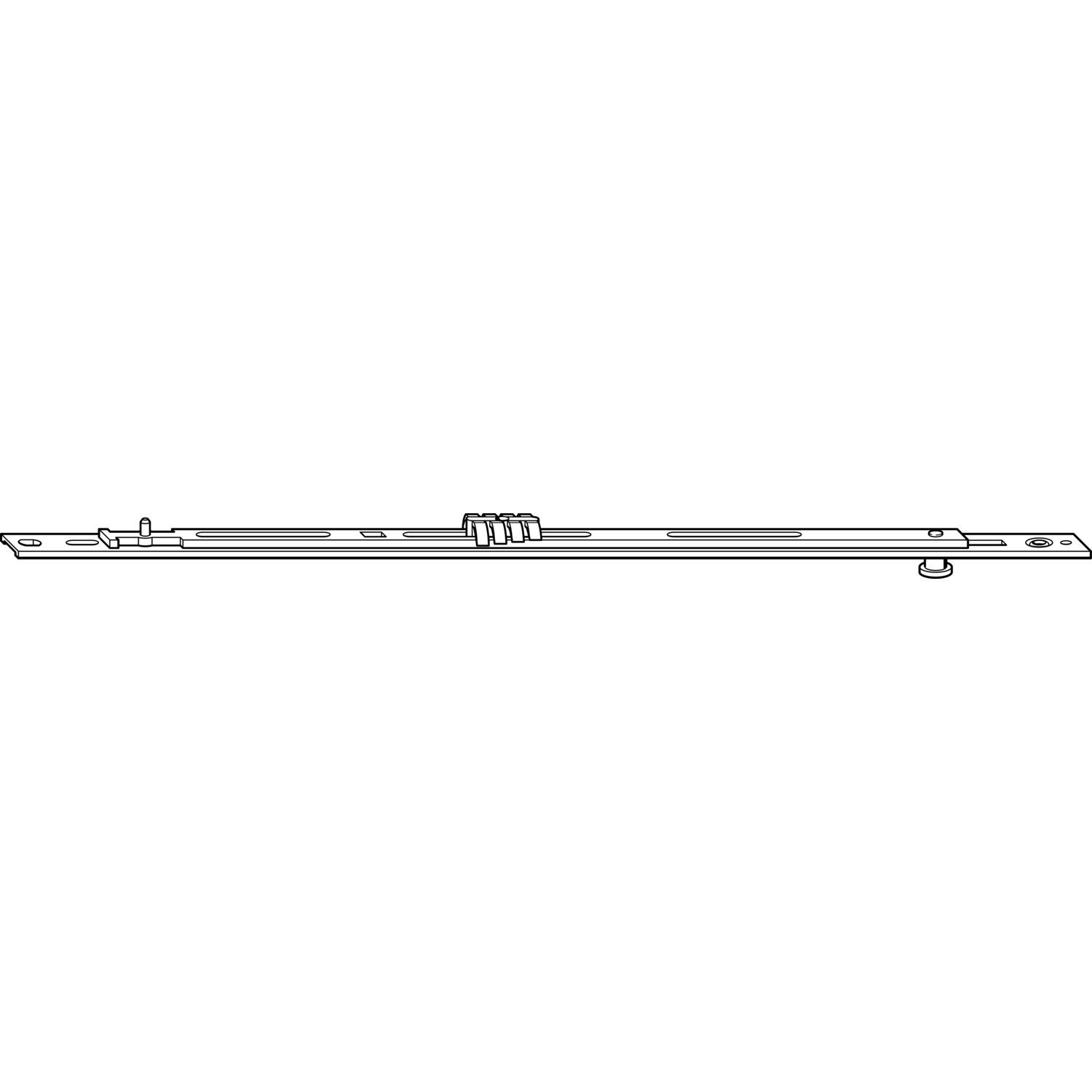 Roto ROTO NT/NX Mittelverschluss mehrteilig 1P L=600 mm silber