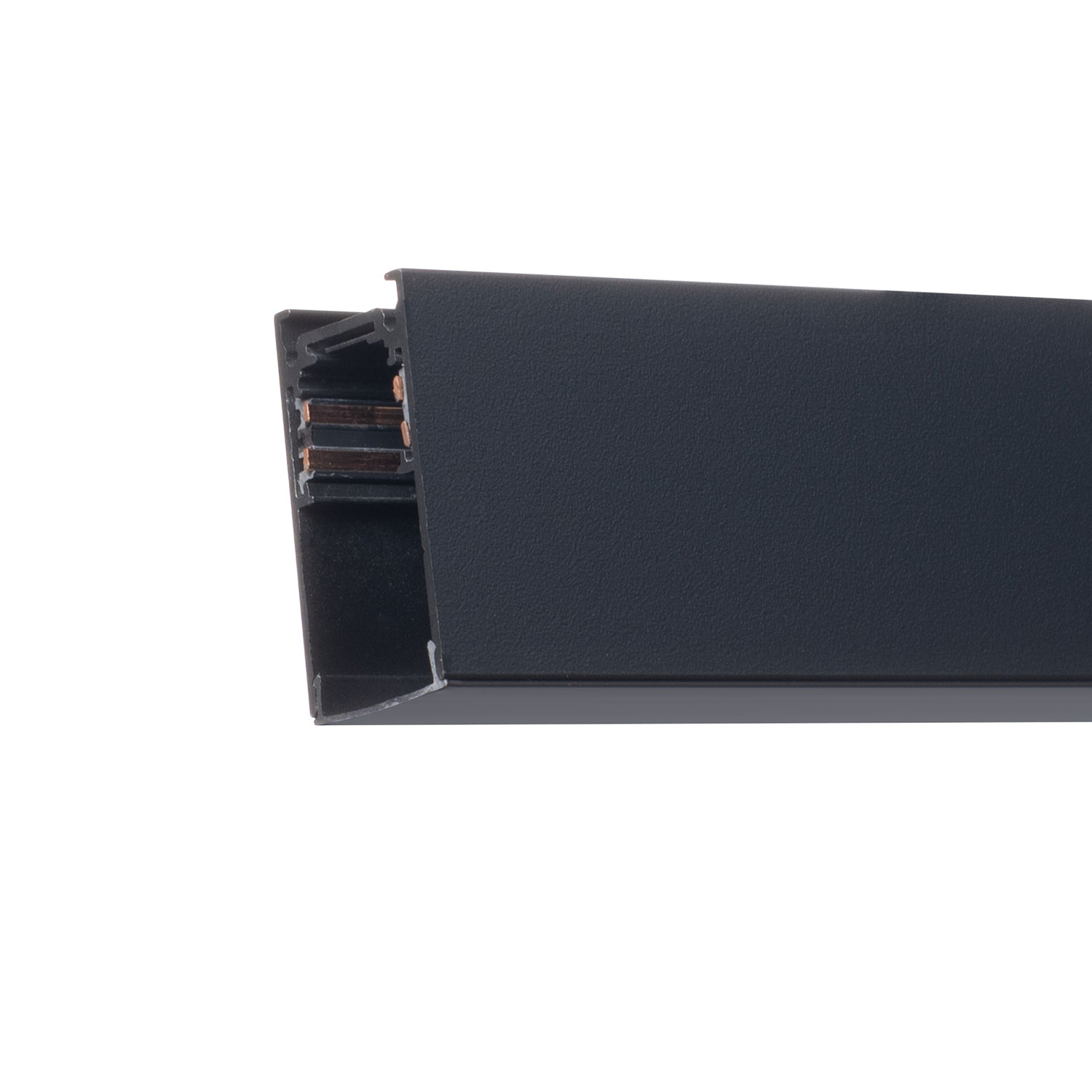ISOLED Track48 Aufbauschiene schwarz 200cm 4-polig inkl. Endkappen und Schutzcover