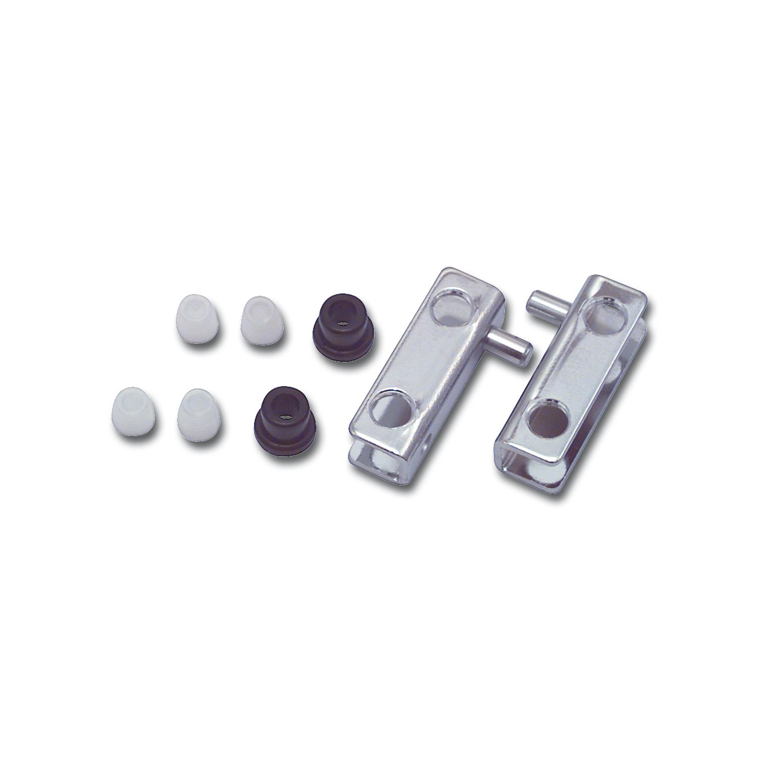 Glastür Scharnierset 4-6, Zapfdurchmesser 5 mm, Zapfenhöhe 5 mm