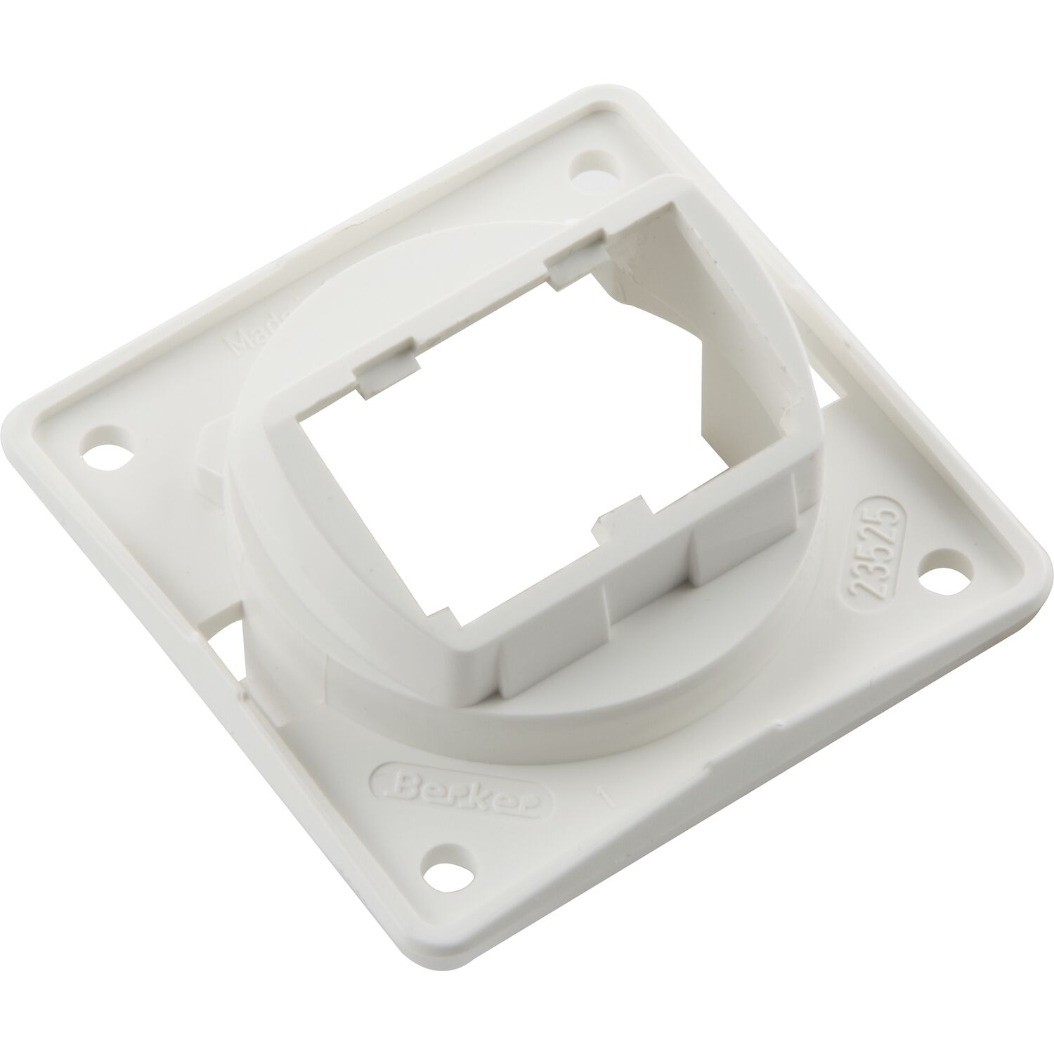 Berker Integro Flow-Pure Trägerplatte für Mini Jack Einsätze polarweiß glänzend