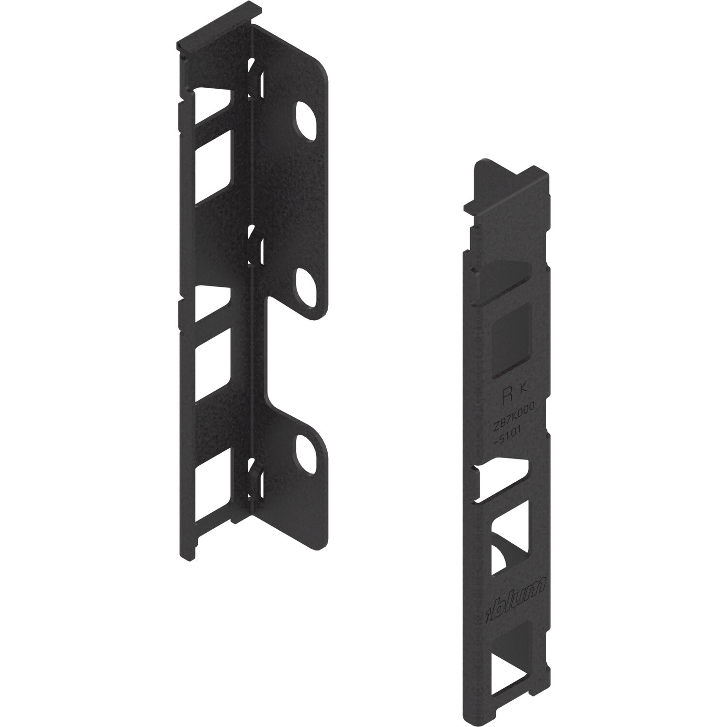 blum LEGRABOX Holzrückwandhalter Höhe K, Carbonschwarz-matt
