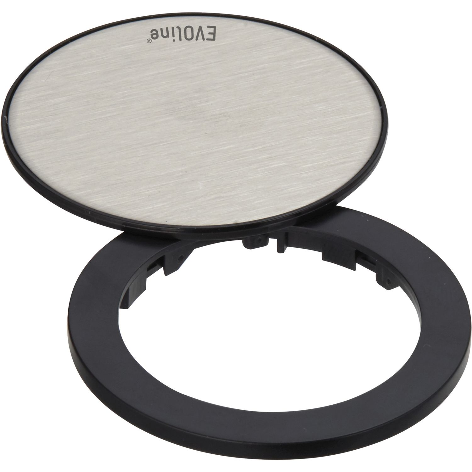 EVOline One Abdeckring mit Drehdeckel schwarz/Edelstahl