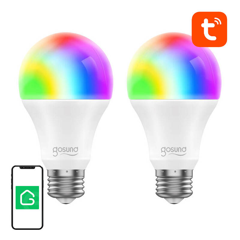 Gosund Smarte Glühbirne RGB LED WB4-2 E27 WiFi Tuya (2Stk)