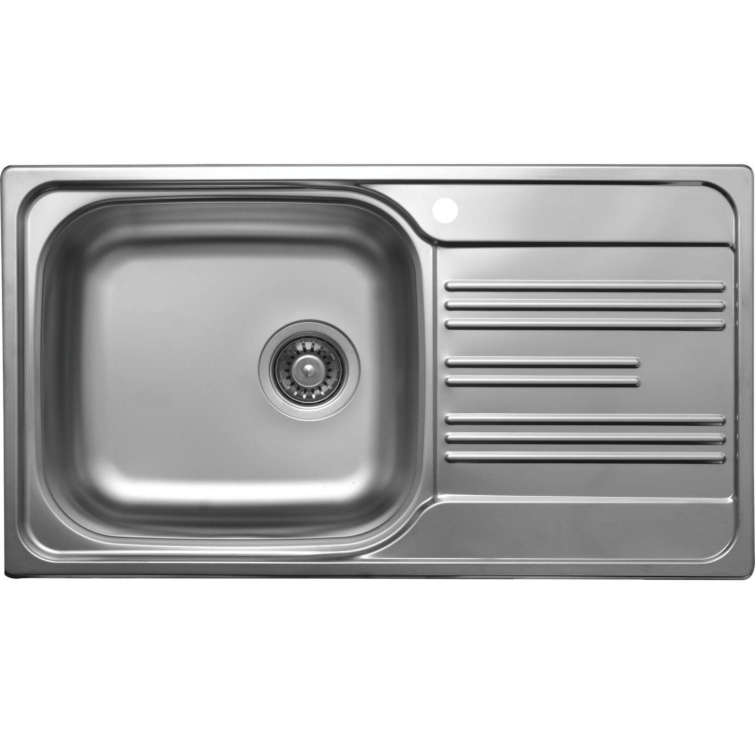 solido Einbauspüle EC 198, 780 x 435 mm Tropfteil rechts, Edelstahl