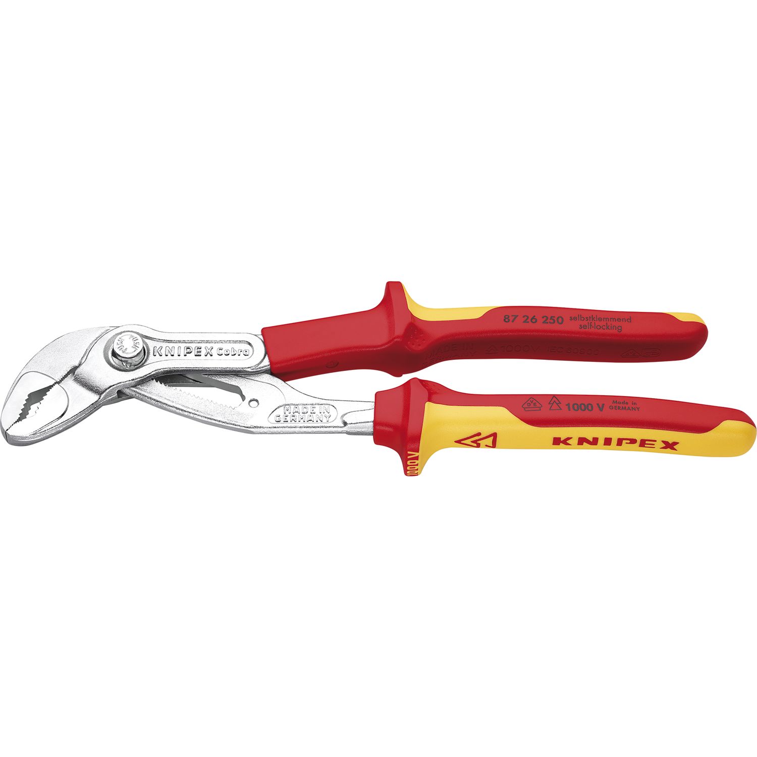 Knipex Wasserpumpenzange Cobra® VDE 8726 24-fach verstellbar, L=250 mm