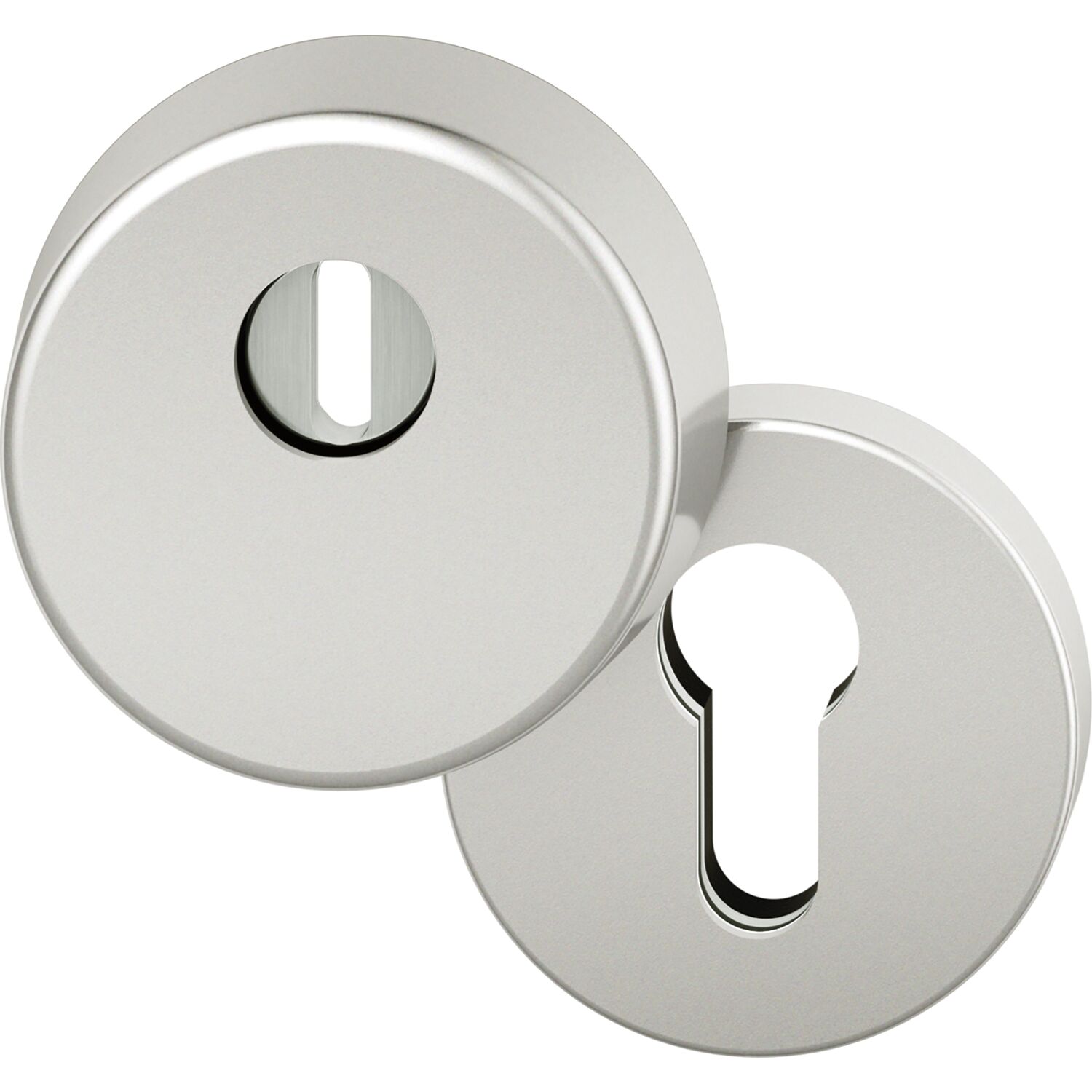 FSB FSB Sicherheits-Zylinderrosette rund mit Kernziehschutz, Aluminium silber