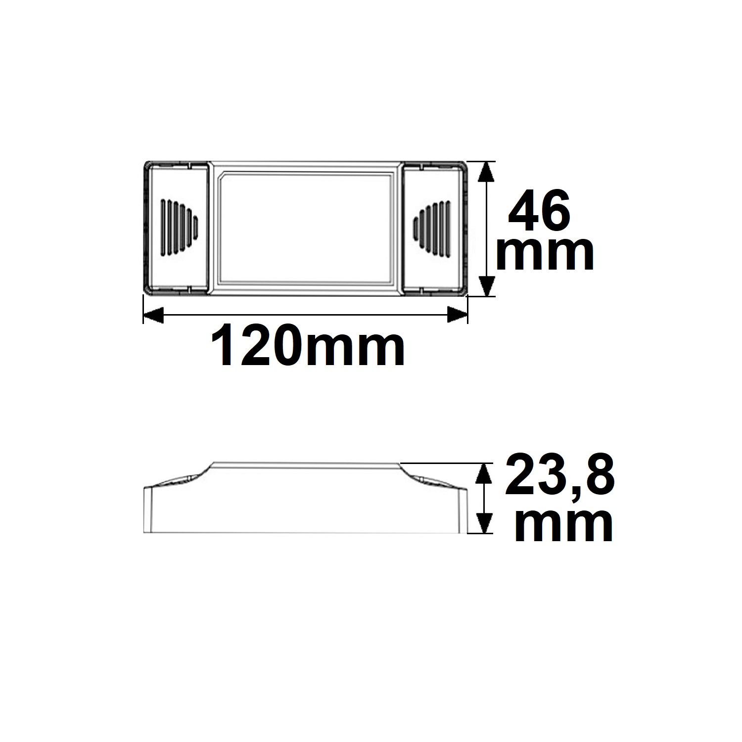 ISOLED LED Konstantstrom Trafo 100/180/270/350/440mA 10W Push/1-10V/DALI dimmbar