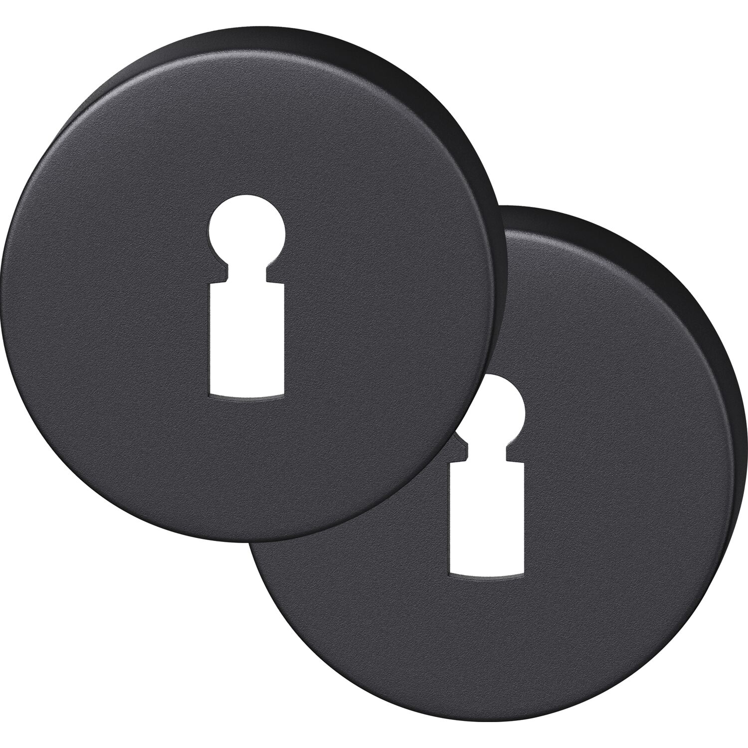 FSB FSB Buntbartrosette rund 12 1735 00002 ASL, Aluminium schwarz matt