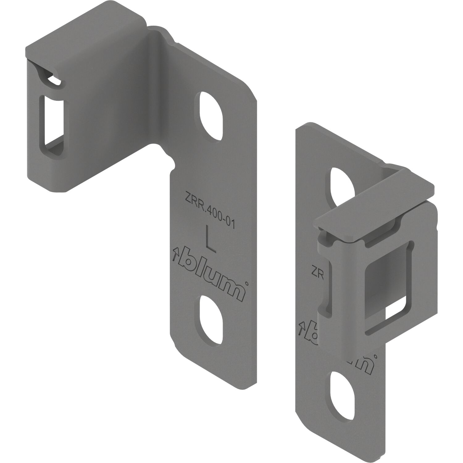 blum MERIVOBOX Relinghalter flexibel, Indiumgrau-matt