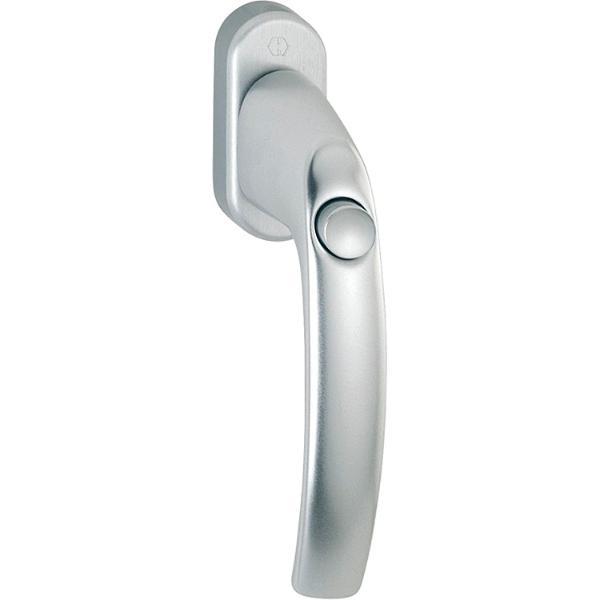 Hoppe Fenstergriff ATLANTA mit Druckknopf Aluminium silber eloxiert