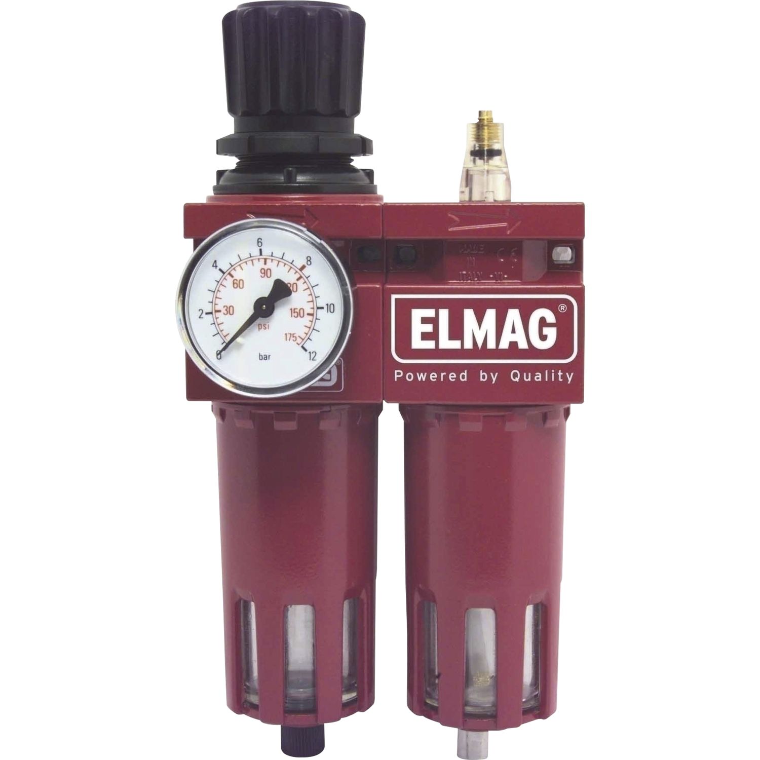 Druckluft Wartungseinheit mit Filter, Regler und Öler Anschlussgewinde 1/2"