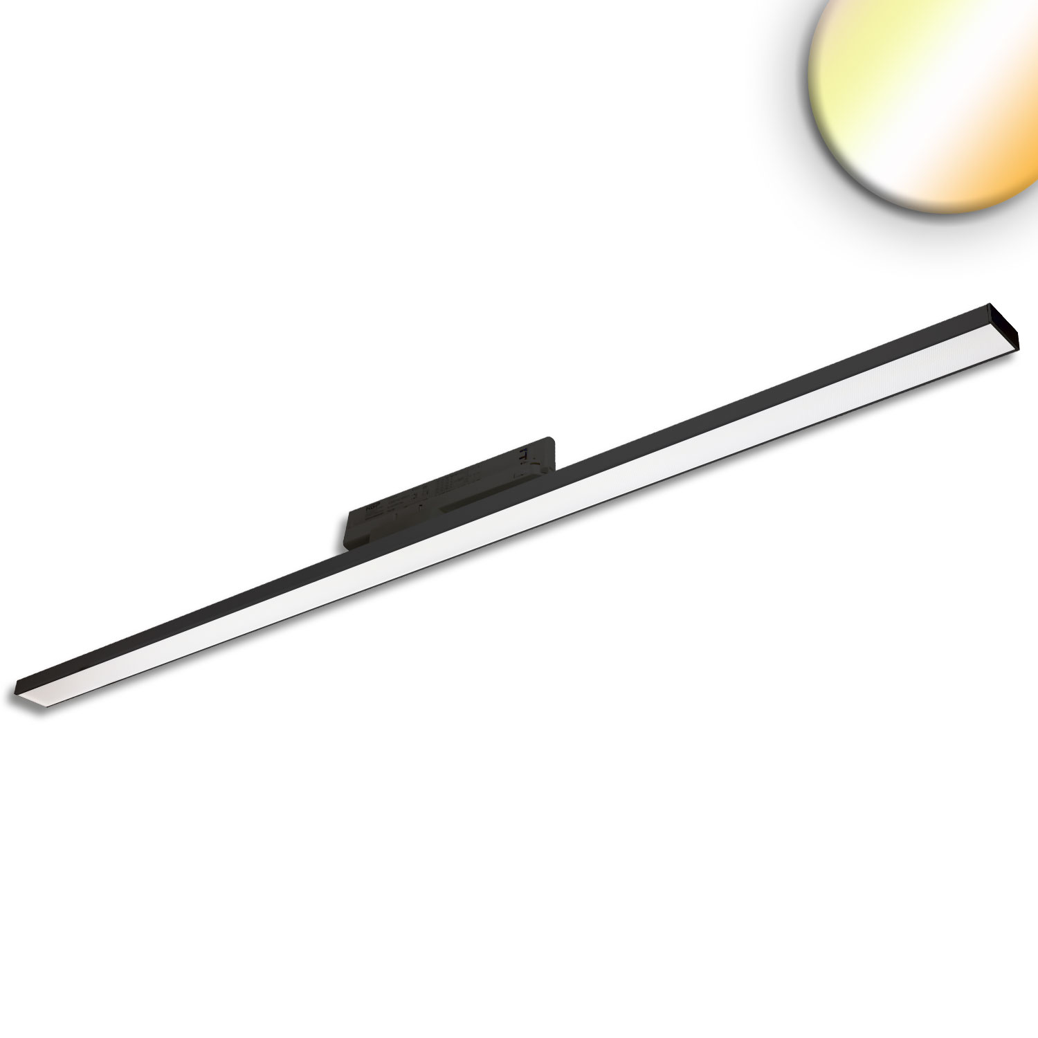 ISOLED 3-PH Linearleuchte prismatisch 120cm 42-56W schwarz 3000|3500|4000K CRI90