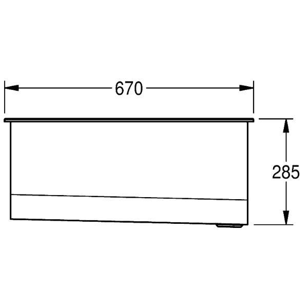 KWC Ausgussbecken Einlegemontage BS324N Ablauf rechts, Edelstahl