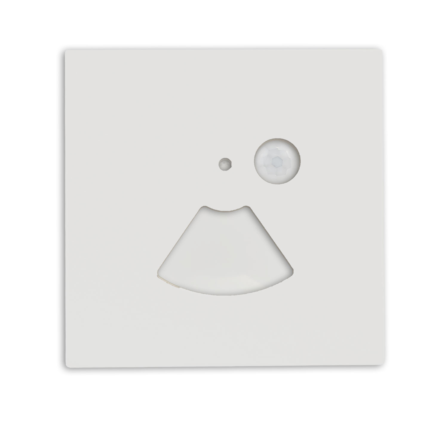 ISOLED Cover Aluminium eckig 2 weiß für Wandeinbauleuchte Sys-Wall68 mit PIR Sensor