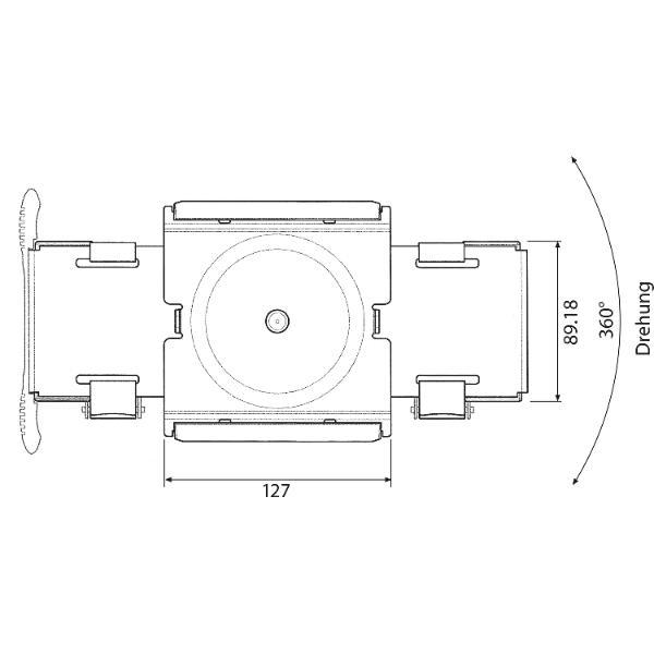 ACCURIDE CPU-Halter Modell 005, Farbe schwarz