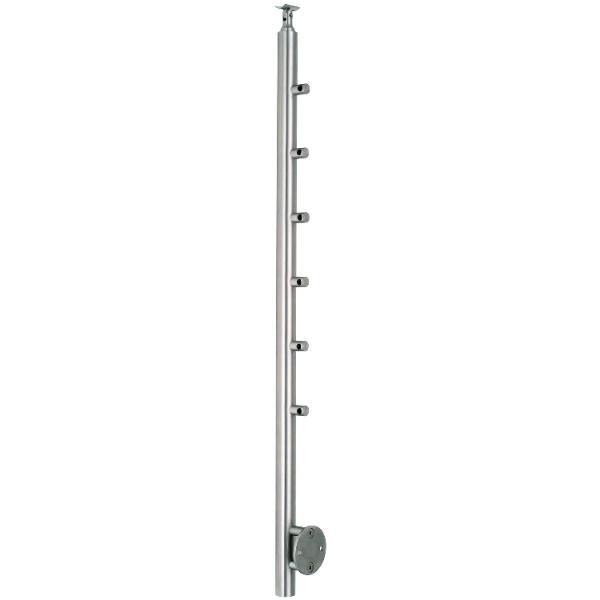 croso Fertigsteher für Wandmontage, 1200mm, m. 6 Traversenhalter, Edelstahl V2A