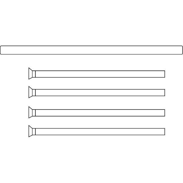 Maco #105748 Stift und Schrauben für Rosettengarnituren hoch und nieder, Türstärke 86-96 mm