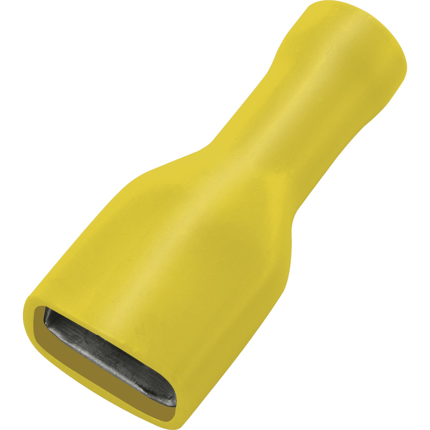Flachsteckhülse 6.3x0,8 Querschnitt 2,5 - 6 mm² vollisoliert gelb