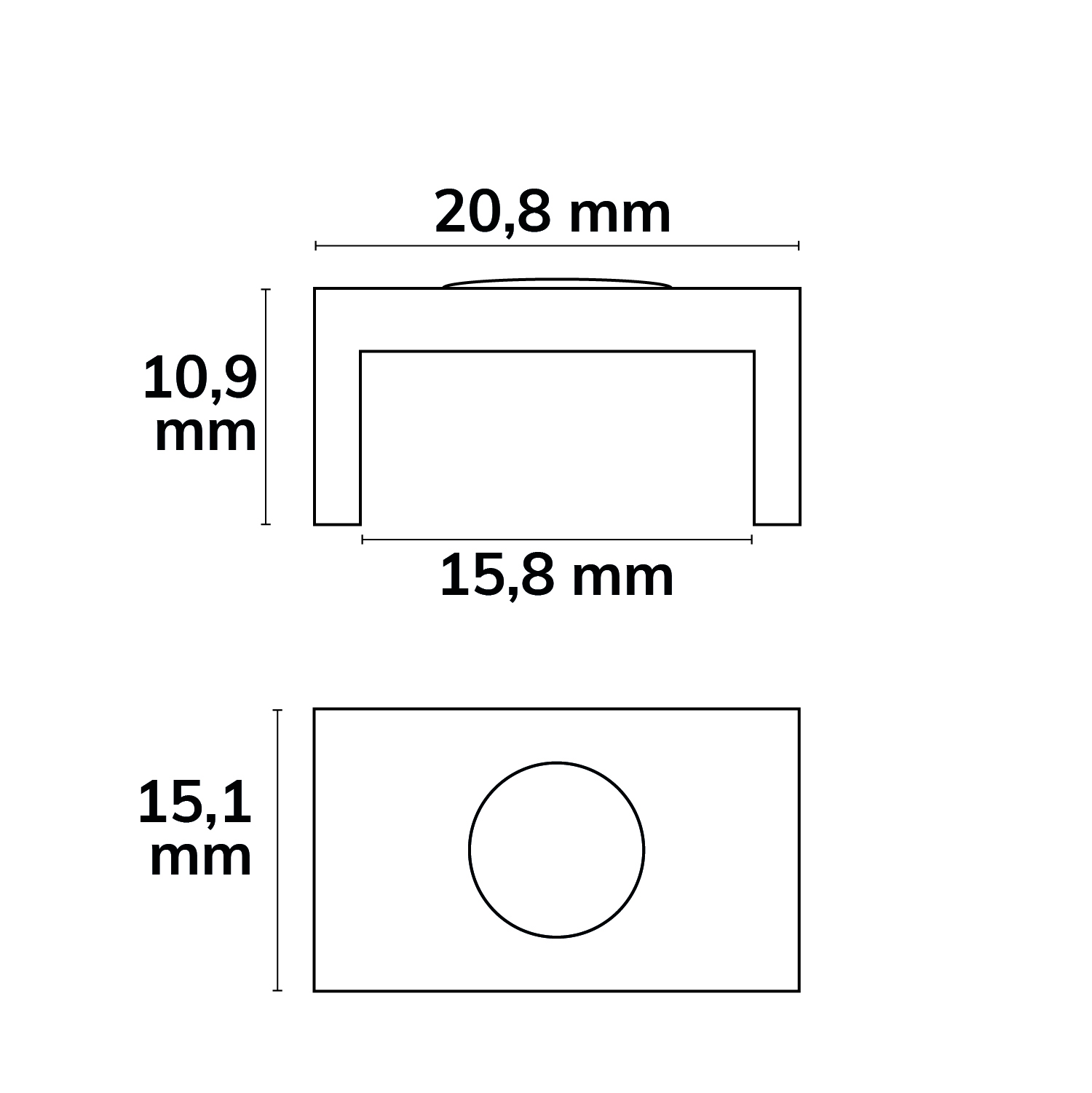 ISOLED Magnethalter Z43 silber für SURF12