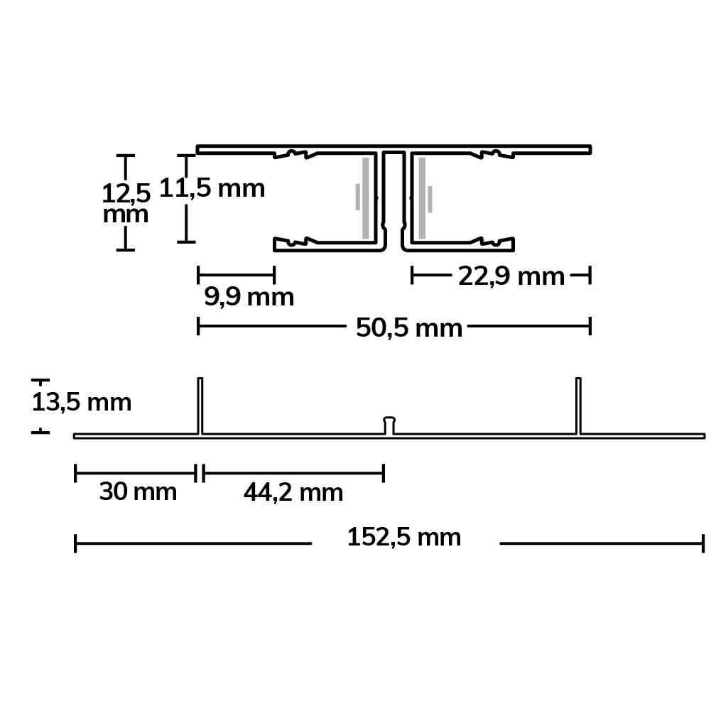 ISOLED LED Trockenbau-Leuchtenprofil Planar 200cm