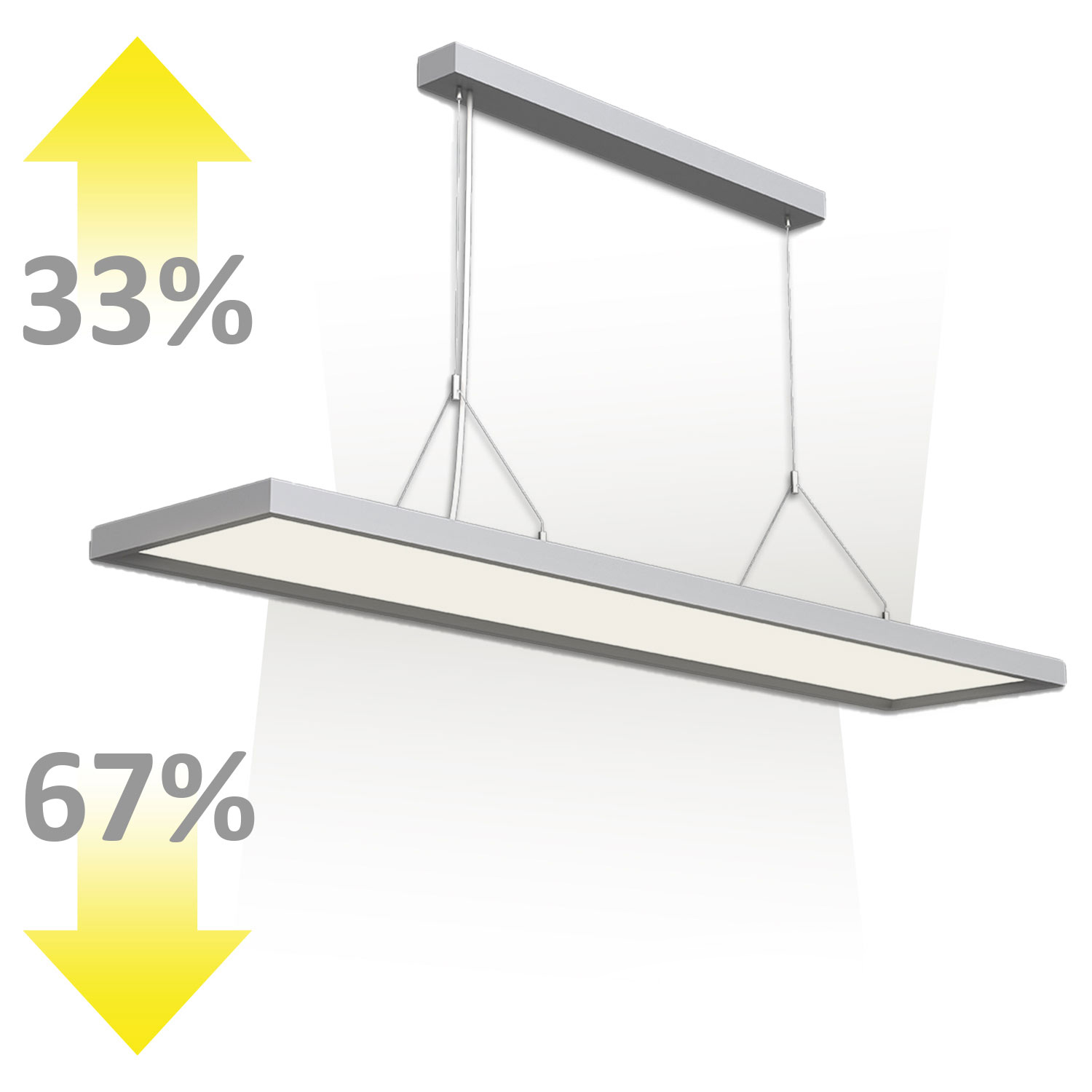 ISOLED LED Office Pro Pendelleuchte Up&Down 20W+40W silber UGR