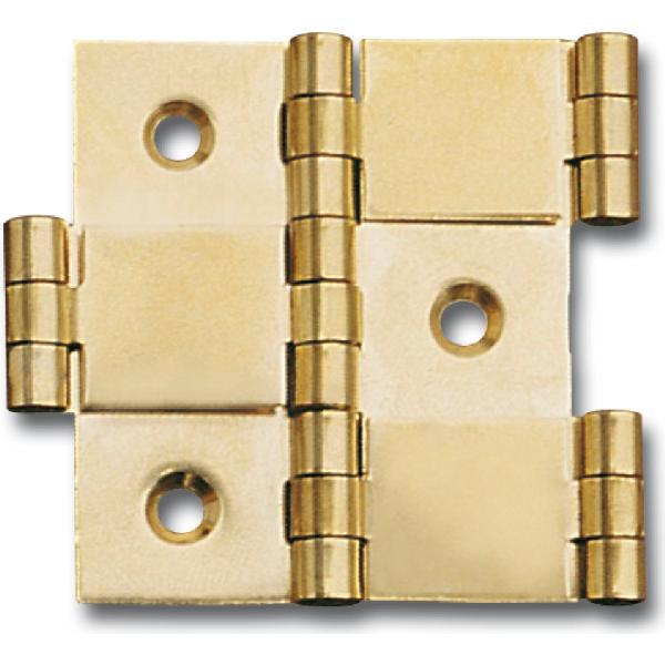 Charmag Paravantscharnier, 60x26 mm, Holzstärke 20 mm, Messing poliert