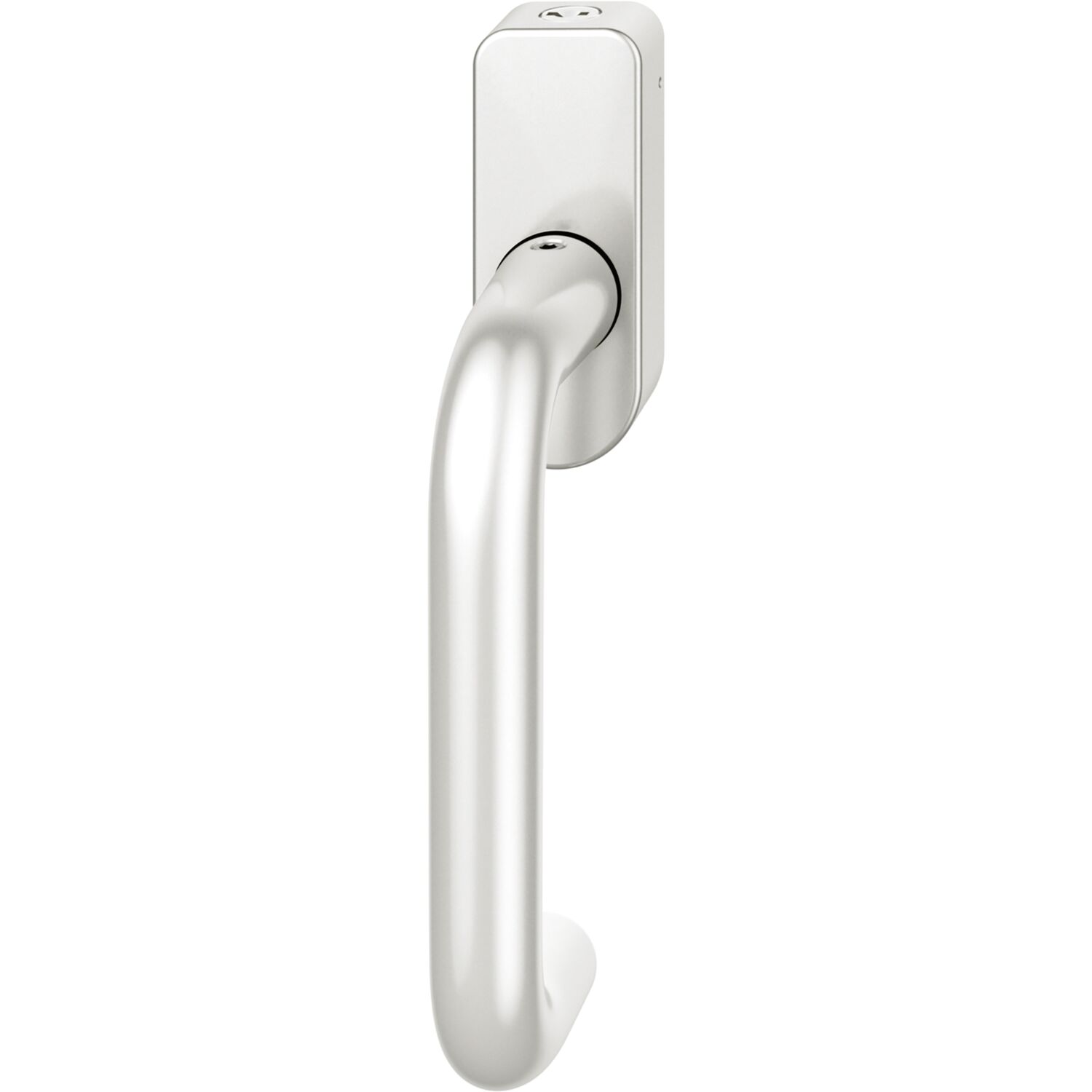 FSB FSB Fenstergriff 34 1070 abschließbar ovale Rosette, Aluminium silber eloxiert