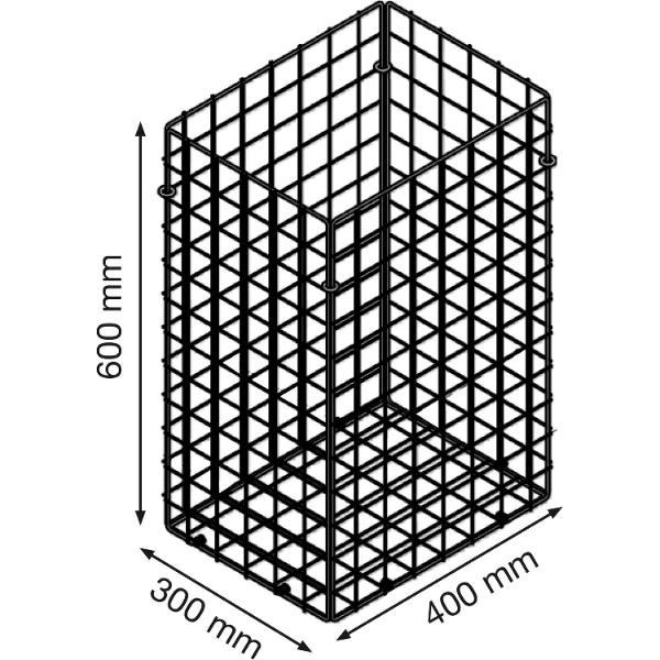 PROOX Abfalldrahtkorb PU-261 ONE pure 400 x 600 x 300 mm Edelstahl