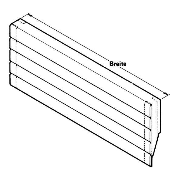 Standard Frontblende, Breite 600 mm, Euro Buche gedämpft roh