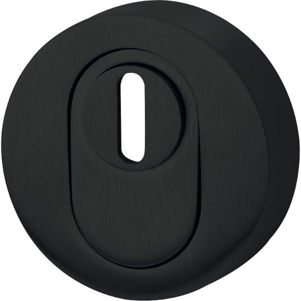 SOLIDO Zylinderrosette außen, rund ø 52 x 15, mit Kzs, Edelst. schwarz ()