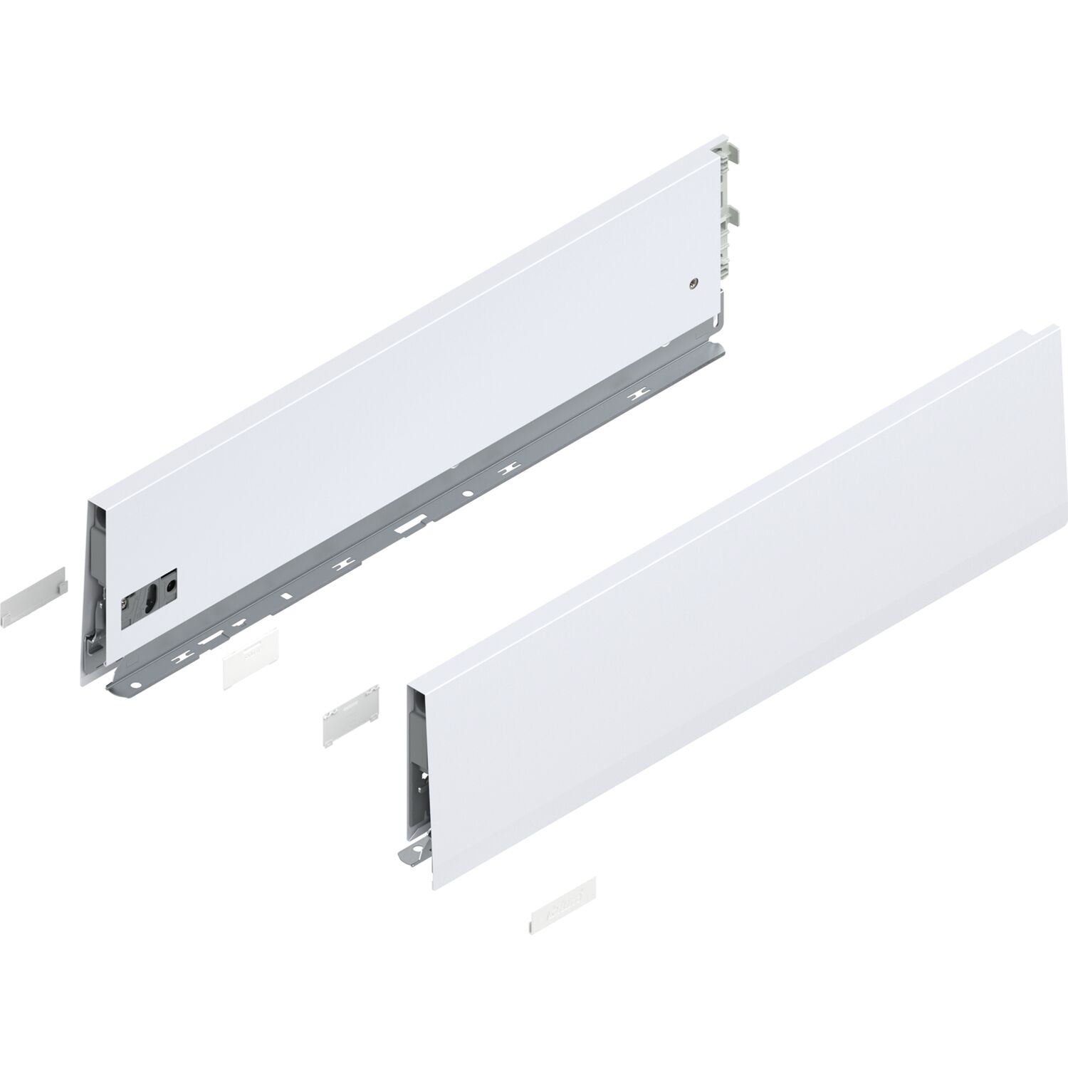 blum MERIVOBOX SET Höhe K, BLUMOTION B, 40kg, NL 350, Seidenweiß